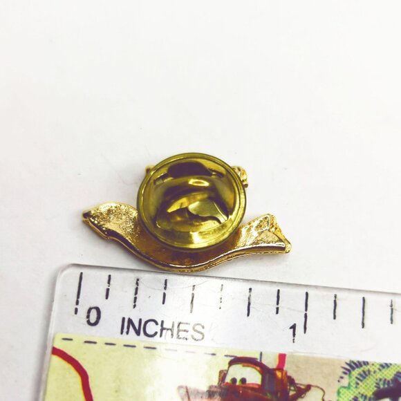 Yellow Dove Enamel Lapel Pin Badge With Gold-Tone Finish - Picture 4 of 4